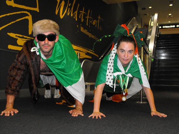 The Irish have landed on St Patrick's Day - For the 'World Push Up Championships'�